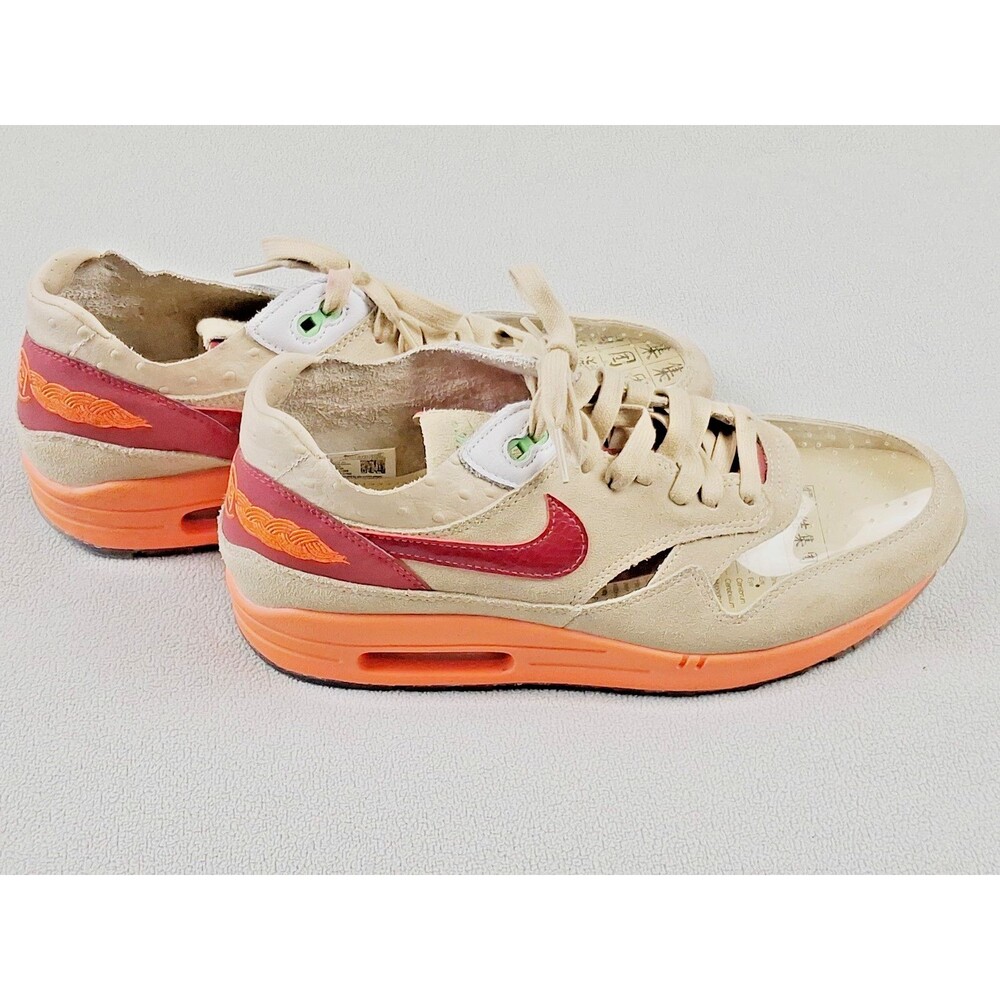 Nike Air Max 1 LX Women’s Sneakers Sail Pink Orange Multicolor Size 10 - Picture 3 of 9